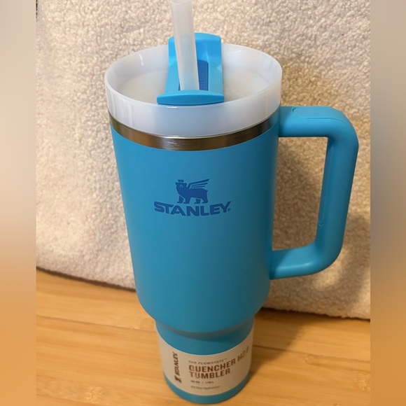 Stanley Quencher H2.0 40oz Flowstate Tumbler Splash Blue Aqua Handle Cup NEW - Picture 2 of 6